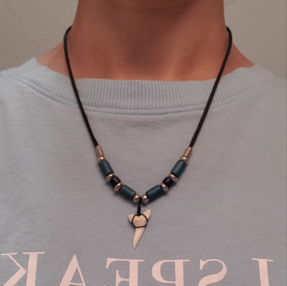 Sharktooth and dragon necklace